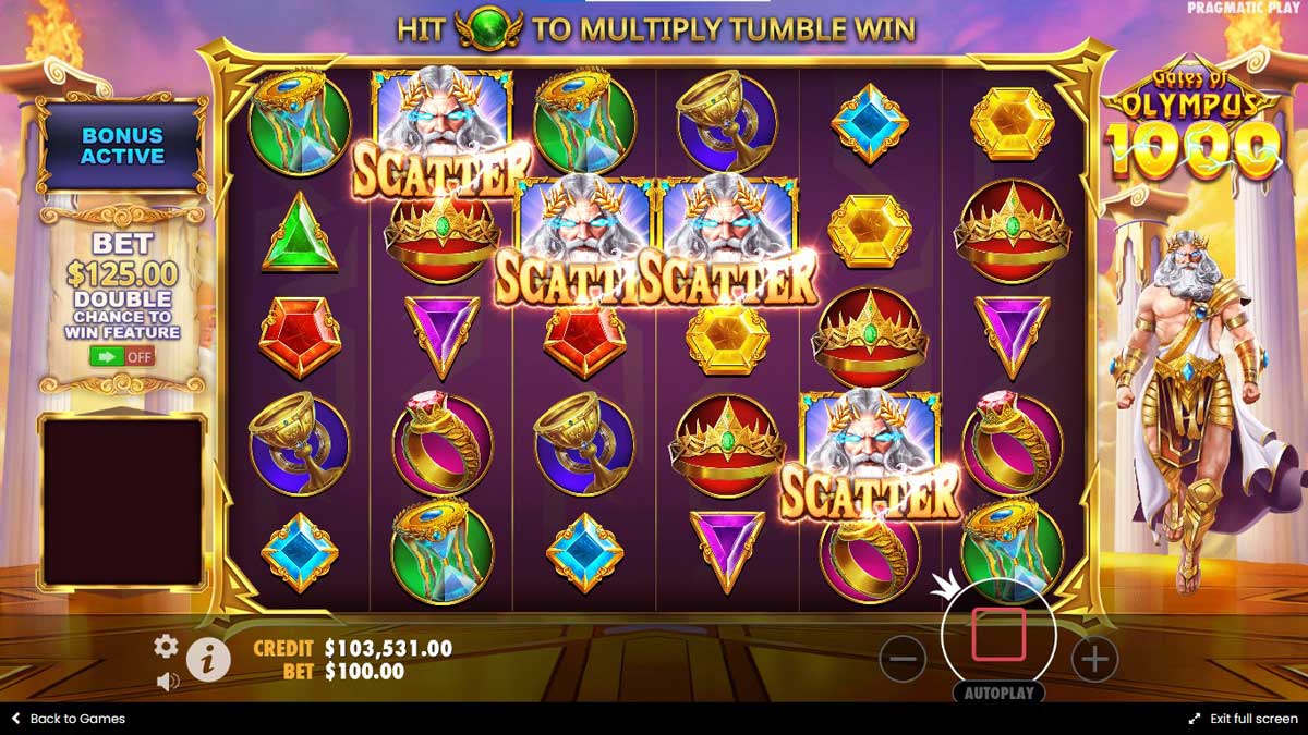 Gates of Olympus 1000 slot machine game